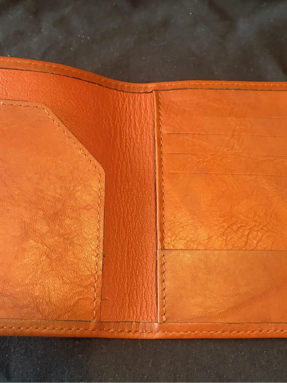MONTE & COE Leather Passport Holder/Wallet - Chestnut Brown
